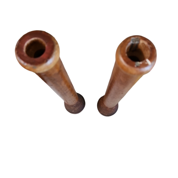 Antique Wooden Wool Spools - Picture 3 of 3